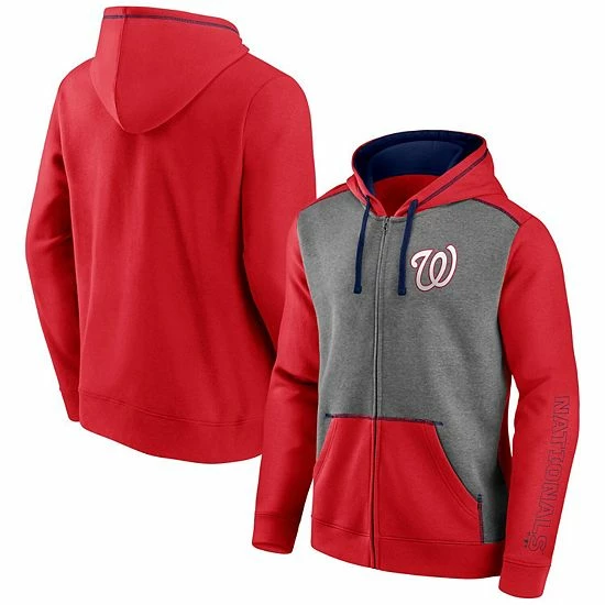 Men's Fanatics Branded Red/Heathered Gray Washington Nationals Expansion Team Full-Zip Hoodie Men's Fanatics Branded Red/Heathered Gray Washington Nationals Expansion Team Full-Zip Hoodie -Metaverse shop unnamed file 22156
