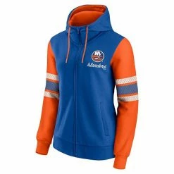 Women's Fanatics Branded Royal/Orange New York Islanders Script Fleece Full-Zip Hoodie -Metaverse shop unnamed file 22173