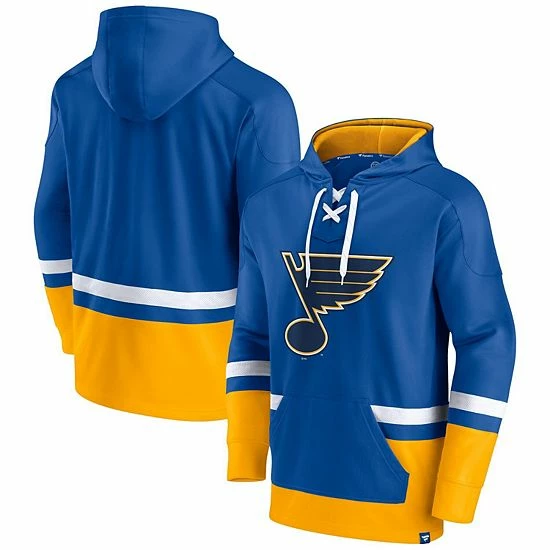 Men's Fanatics Branded Blue St. Louis Blues First Battle Power Play Pullover Hoodie 4 Men's Fanatics Branded Blue St. Louis Blues First Battle Power Play Pullover Hoodie - Image 2