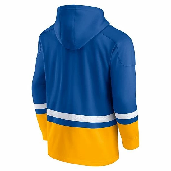 Men's Fanatics Branded Blue St. Louis Blues First Battle Power Play Pullover Hoodie 6 Men's Fanatics Branded Blue St. Louis Blues First Battle Power Play Pullover Hoodie - Image 4