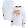 Women's Fanatics Branded White Minnesota Golden Gophers Retro Power Striped Long Sleeve T-Shirt -Metaverse shop unnamed file 22225