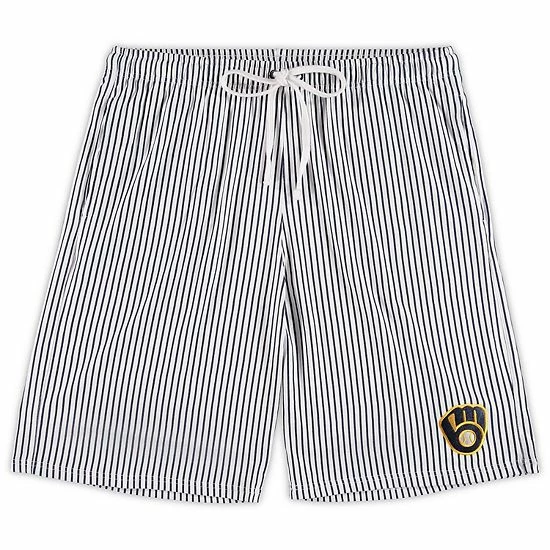 Men's Fanatics Branded White/Navy Milwaukee Brewers Big & Tall Pinstripe Shorts Men's Fanatics Branded White/Navy Milwaukee Brewers Big & Tall Pinstripe Shorts -Metaverse shop unnamed file 22237