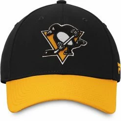 Men's Fanatics Branded Black/Gold Pittsburgh Penguins Hometown Flex Hat -Metaverse shop unnamed file 22303