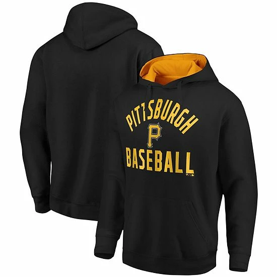 Men's Fanatics Branded Black/Gold Pittsburgh Pirates Team Pride Pullover Hoodie 4 Men's Fanatics Branded Black/Gold Pittsburgh Pirates Team Pride Pullover Hoodie - Image 2