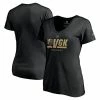 Women's Fanatics Branded Black Vegas Golden Knights Authentic Pro Secondary Logo V-Neck T-Shirt -Metaverse shop unnamed file 22345