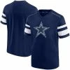 Men's Fanatics Branded Navy Dallas Cowboys Textured Hashmark V-Neck T-Shirt -Metaverse shop unnamed file 22366