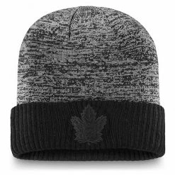 Men's Fanatics Branded Black Toronto Maple Leafs Authentic Pro Travel & Training Cuffed Knit Hat