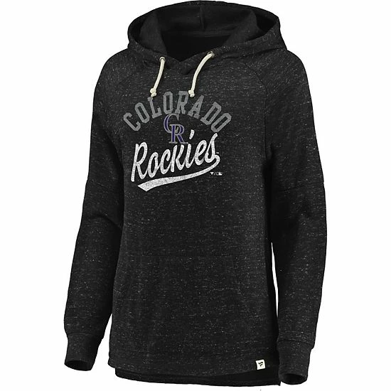 Women's Fanatics Branded Black Colorado Rockies Faded Script Pullover Hoodie 5 Women's Fanatics Branded Black Colorado Rockies Faded Script Pullover Hoodie - Image 3