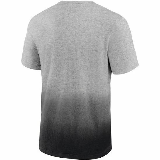 Men's Fanatics Branded Heathered Gray/Black Las Vegas Raiders Team Ombre T-Shirt 6 Men's Fanatics Branded Heathered Gray/Black Las Vegas Raiders Team Ombre T-Shirt - Image 4