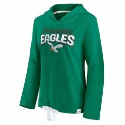 Women's Fanatics Branded Heathered Kelly Green Philadelphia Eagles First Team Flowy Pullover Hoodie -Metaverse shop unnamed file 22460
