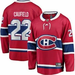 Men's Fanatics Branded Cole Caufield Red Montreal Canadiens Home Premier Breakaway Player Jersey