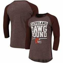 Men's Fanatics Branded Heathered Brown Cleveland Browns Pastime Raglan 3/4-Sleeve T-Shirt 3 Men's Fanatics Branded Heathered Brown Cleveland Browns Pastime Raglan 3/4-Sleeve T-Shirt -Metaverse shop unnamed file 22563