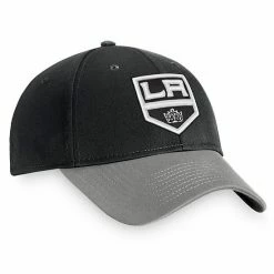 Men's Fanatics Branded Black/Gray Los Angeles Kings Core Adjustable Hat -Metaverse shop unnamed file 22568