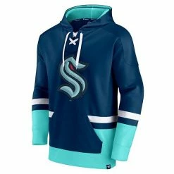 Men's Fanatics Branded Deep Sea Blue Seattle Kraken Big & Tall First Battle Power Play Pullover Hoodie -Metaverse shop unnamed file 22687