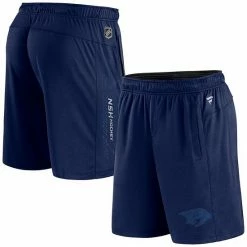 Men's Fanatics Branded Navy Nashville Predators Authentic Pro Travel And Training Shorts