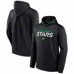 Alternative view of Men's Fanatics Branded Black Dallas Stars Authentic Pro Rink Pullover Hoodie