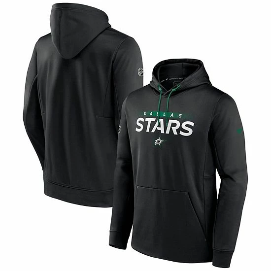 Men's Fanatics Branded Black Dallas Stars Authentic Pro Rink Pullover Hoodie 4 Men's Fanatics Branded Black Dallas Stars Authentic Pro Rink Pullover Hoodie - Image 2