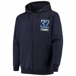 Men's Fanatics Branded Karl-Anthony Towns Navy Minnesota Timberwolves Player Name & Number Full-Zip Hoodie Jacket -Metaverse shop unnamed file 22789