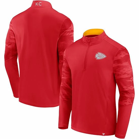 Men's Fanatics Branded Red Kansas City Chiefs Ringer Quarter-Zip Jacket Men's Fanatics Branded Red Kansas City Chiefs Ringer Quarter-Zip Jacket -Metaverse shop unnamed file 2279
