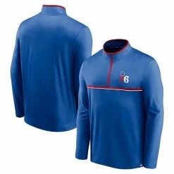 Men's Fanatics Branded Royal Philadelphia 76ers Starting Lineup Performance Quarter-Zip Jacket