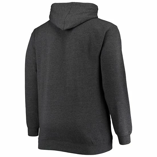 Men's Fanatics Branded Heathered Charcoal New York Giants Big & Tall Practice Pullover Hoodie 6 Men's Fanatics Branded Heathered Charcoal New York Giants Big & Tall Practice Pullover Hoodie - Image 4