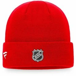 Men's Fanatics Branded Red Calgary Flames Authentic Pro Locker Room Cuffed Knit Hat -Metaverse shop unnamed file 22841