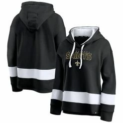 Women's Fanatics Branded Black/White New Orleans Saints Colors Of Pride Colorblock Pullover Hoodie -Metaverse shop unnamed file 2291