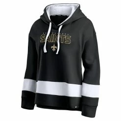 Women's Fanatics Branded Black/White New Orleans Saints Colors Of Pride Colorblock Pullover Hoodie -Metaverse shop unnamed file 2292