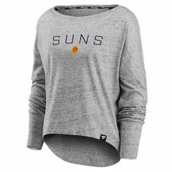 Women's Fanatics Branded Heathered Gray Phoenix Suns Nostalgia Off-The-Shoulder Long Sleeve T-Shirt 4 Women's Fanatics Branded Heathered Gray Phoenix Suns Nostalgia Off-The-Shoulder Long Sleeve T-Shirt -Metaverse shop unnamed file 22923