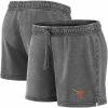 Women's Fanatics Branded Heathered Charcoal Texas Longhorns Retro French Terry Shorts -Metaverse shop unnamed file 22932