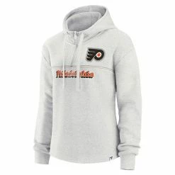 Women's Fanatics Branded Ash Philadelphia Flyers True Classics Legacy Quarter-Zip Hoodie -Metaverse shop unnamed file 2295