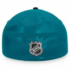 Men's Fanatics Branded Teal/Black San Jose Sharks Authentic Pro Locker Room Flex Hat -Metaverse shop unnamed file 22983