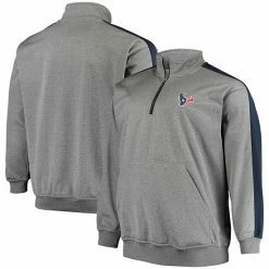 Men's Fanatics Branded Heathered Charcoal Houston Texans Big & Tall Quarter-Zip Jacket 3 Men's Fanatics Branded Heathered Charcoal Houston Texans Big & Tall Quarter-Zip Jacket -Metaverse shop unnamed file 23055