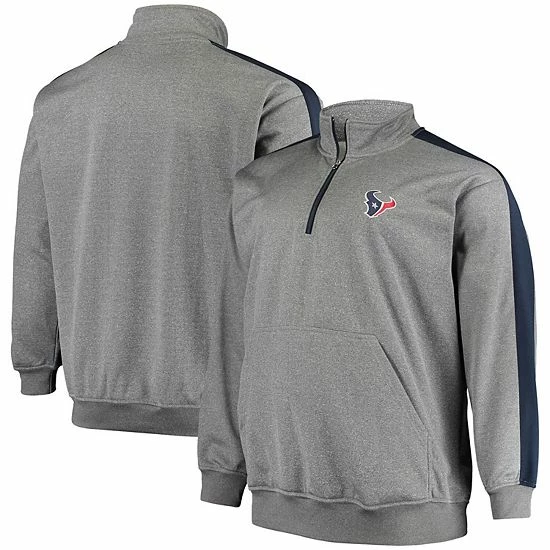 Men's Fanatics Branded Heathered Charcoal Houston Texans Big & Tall Quarter-Zip Jacket Men's Fanatics Branded Heathered Charcoal Houston Texans Big & Tall Quarter-Zip Jacket -Metaverse shop unnamed file 23055