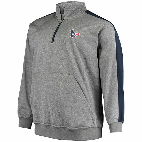 Men's Fanatics Branded Heathered Charcoal Houston Texans Big & Tall Quarter-Zip Jacket Men's Fanatics Branded Heathered Charcoal Houston Texans Big & Tall Quarter-Zip Jacket -Metaverse shop unnamed file 23056