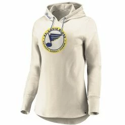 Women's Fanatics Branded Oatmeal St. Louis Blues True Classics Signature Fleece Pullover Hoodie -Metaverse shop unnamed file 23065