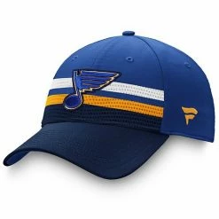 Men's Fanatics Branded Royal/Yellow St. Louis Blues 2020 NHL Draft Authentic Pro Flex Hat
