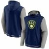 Men's Fanatics Branded Navy/Gray Milwaukee Brewers Last Whistle Pullover Hoodie -Metaverse shop unnamed file 2308
