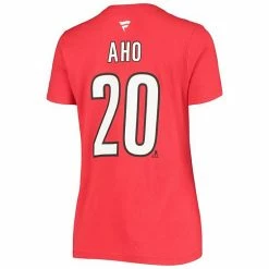 Women's Fanatics Branded Sebastian Aho Red Carolina Hurricanes Team Authentic Stack Name & Number V-Neck T-Shirt 5 Women's Fanatics Branded Sebastian Aho Red Carolina Hurricanes Team Authentic Stack Name & Number V-Neck T-Shirt -Metaverse shop unnamed file 23141