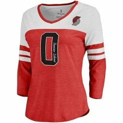 Women's Fanatics Branded Damian Lillard Red Portland Trail Blazers Starstruck Name & Number Tri-Blend 3/4-Sleeve V-Neck T-Shirt 4 Women's Fanatics Branded Damian Lillard Red Portland Trail Blazers Starstruck Name & Number Tri-Blend 3/4-Sleeve V-Neck T-Shirt -Metaverse shop unnamed file 23168