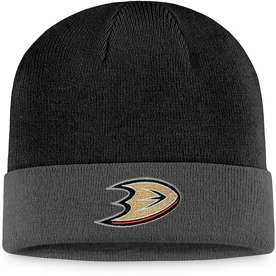 Men's Fanatics Branded Charcoal/Black Anaheim Ducks Team Cuffed Knit Hat Men's Fanatics Branded Charcoal/Black Anaheim Ducks Team Cuffed Knit Hat -Metaverse shop unnamed file 23182