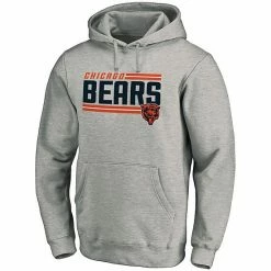 Men's Fanatics Branded Heathered Gray Chicago Bears Big & Tall On Side Stripe Logo Pullover Hoodie -Metaverse shop unnamed file 23194