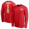 Men's Fanatics Branded Red Kansas City Chiefs #1 Dad Long Sleeve T-Shirt -Metaverse shop unnamed file 23287