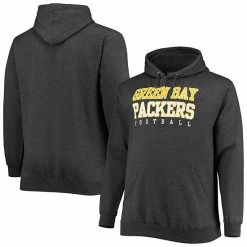 Men's Fanatics Branded Heathered Charcoal Green Bay Packers Big & Tall Practice Pullover Hoodie -Metaverse shop unnamed file 23328