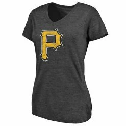 Women's Fanatics Branded Heathered Charcoal Pittsburgh Pirates Core Weathered Tri-Blend V-Neck T-Shirt 4 Women's Fanatics Branded Heathered Charcoal Pittsburgh Pirates Core Weathered Tri-Blend V-Neck T-Shirt -Metaverse shop unnamed file 23378