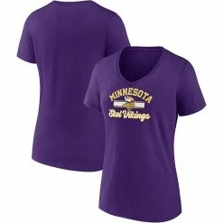 Women's Fanatics Branded Purple Minnesota Vikings Slogan V-Neck T-Shirt -Metaverse shop unnamed file 23408