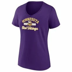 Women's Fanatics Branded Purple Minnesota Vikings Slogan V-Neck T-Shirt -Metaverse shop unnamed file 23409