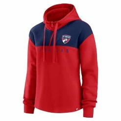 Women's Fanatics Branded Red FC Dallas Fleece Quarter-Zip Hoodie -Metaverse shop unnamed file 23428