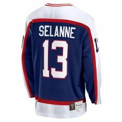 Men's Fanatics Branded Teemu Selanne Navy Winnipeg Jets Breakaway Retired Player Jersey -Metaverse shop unnamed file 23458