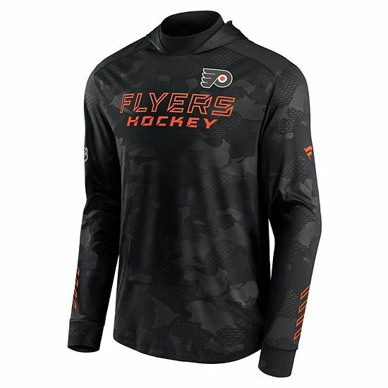 Men's Fanatics Branded Black Philadelphia Flyers Authentic Pro Locker Room Camo Pullover Hoodie 5 Men's Fanatics Branded Black Philadelphia Flyers Authentic Pro Locker Room Camo Pullover Hoodie - Image 3